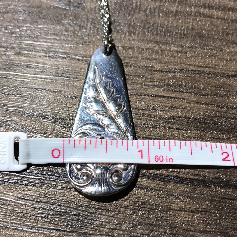 1891 Queen Pattern Silverware Pendant - image 3